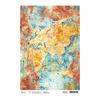 Motif straw silk "Coral Reef - Oxidation"