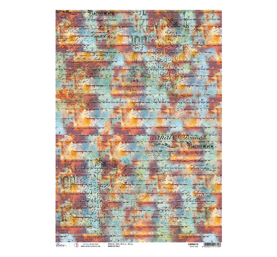 Motiv-Strohseide "Coral Reef - Rusty"