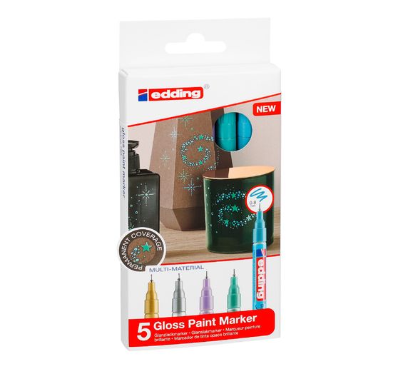edding 780 Glanzlack-Marker Metallic, Special, 5er-Set