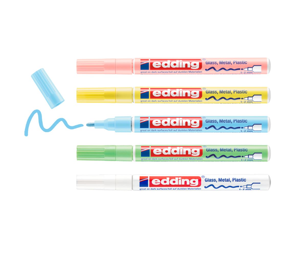 edding 751 Glanzlack-Marker Pastell, 5er-Set