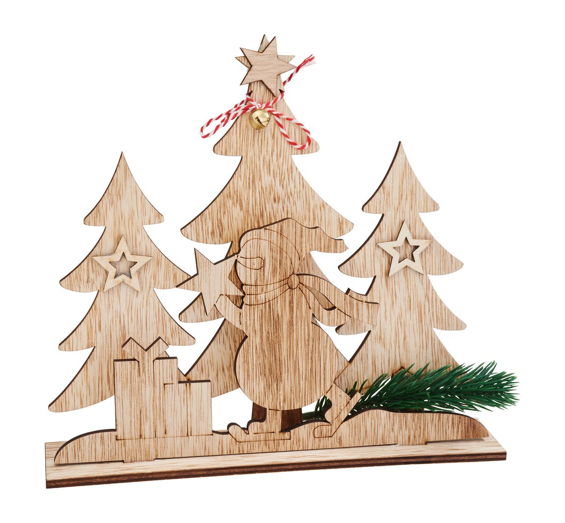 VBS Holz-Steckmotiv "Schneeman im Tannenwald"
