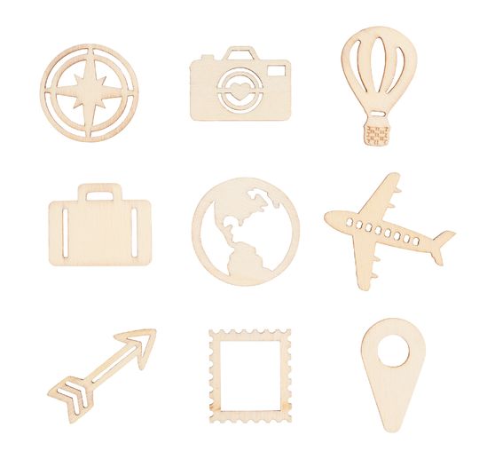 Wooden scatter decoration "Travel"