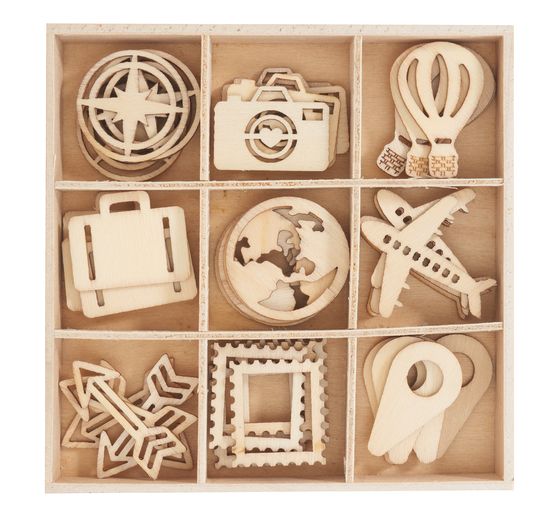 Wooden scatter decoration "Travel"
