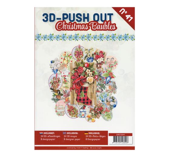 3D-Stanzbogenbuch "Christmas Baubles"
