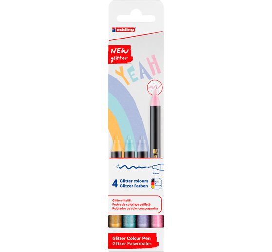 edding 1200 glitzer Fasermaler pastell