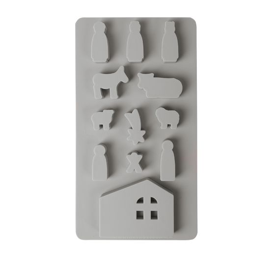 Silikon Gießform "Mini Krippe"
