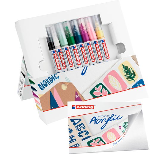 edding Acrylic "Acrylmarker - Nordic", 8er-Set