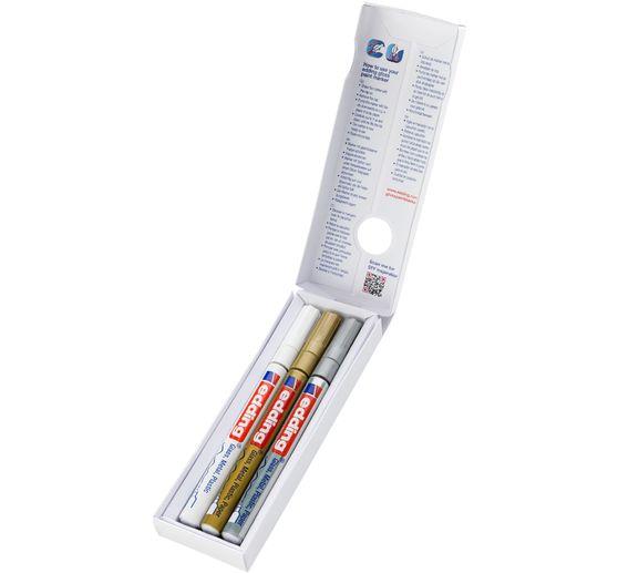 edding 780 Glanzlack-Marker Metallic, 3er-Set