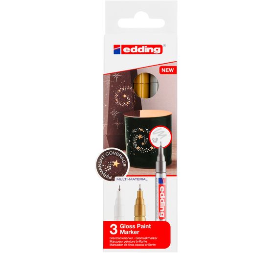 edding 780 Glanzlack-Marker Metallic, 3er-Set
