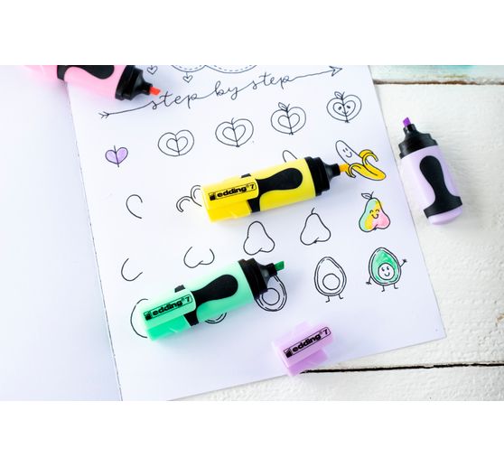 edding 7 "Mini-Textmarker" Pastell Set