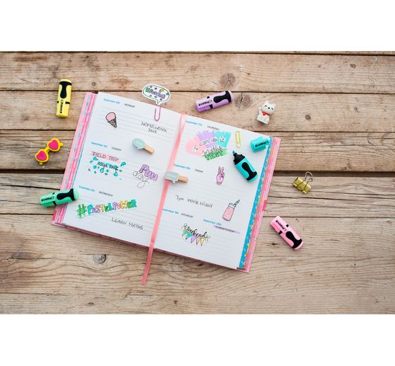 edding 7 "Mini-Textmarker" Pastell Set
