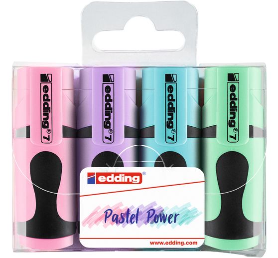 edding 7 "Mini-Textmarker" Pastell Set