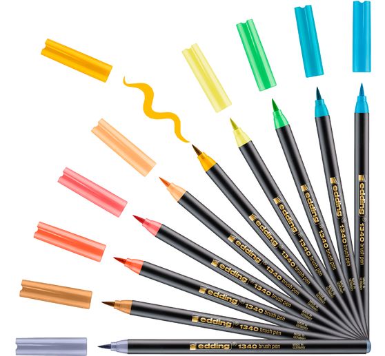 edding 1340 "Brush Lettering", 10er-Set