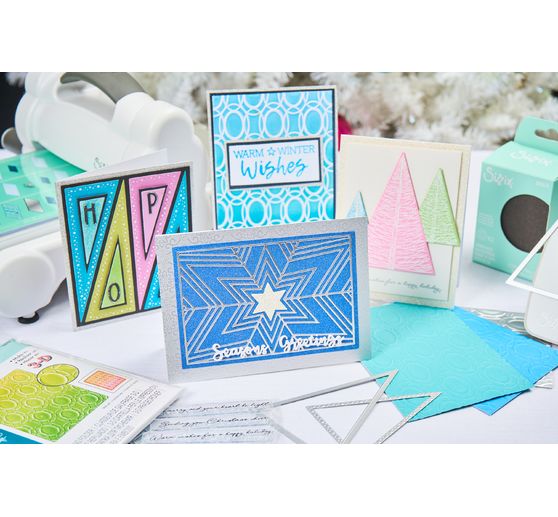 Sizzix Thinlits Stanzschablone "Cosmopolitan Christmas - Star Bright by Stacey P