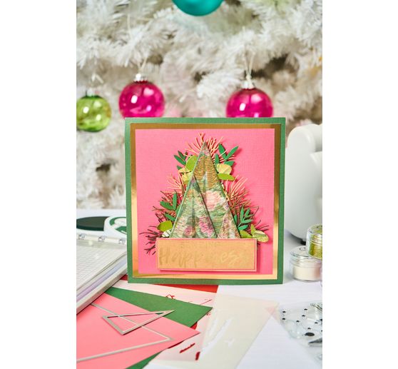 Sizzix Clear Stamp and Stencil Set "Merry and Light by Stacey Park"