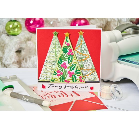 Sizzix Layered Stencils "Happy Holidays by Stacey Park"