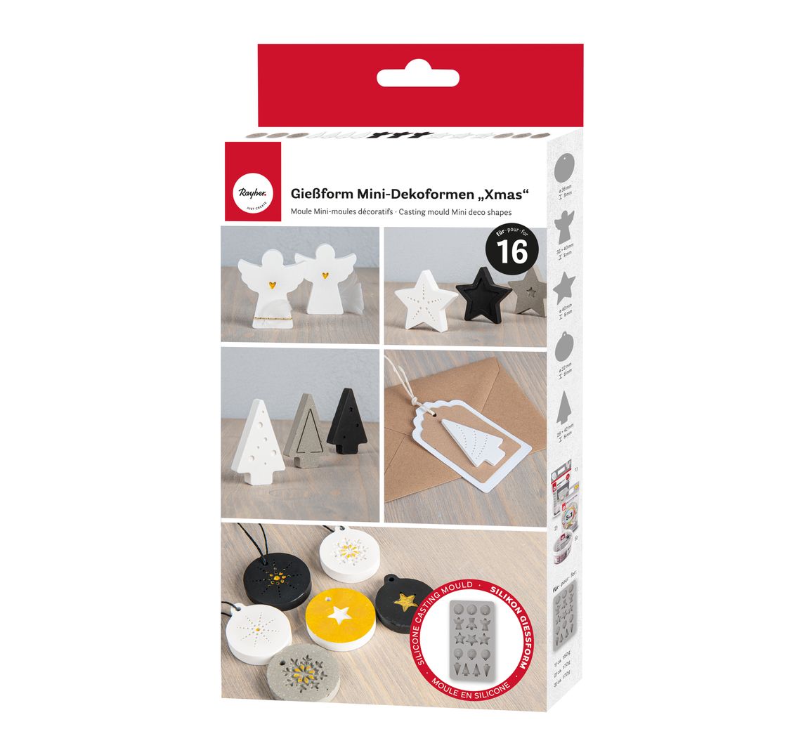Silikon-Gießform "Mini-Dekoformen X-Mas"