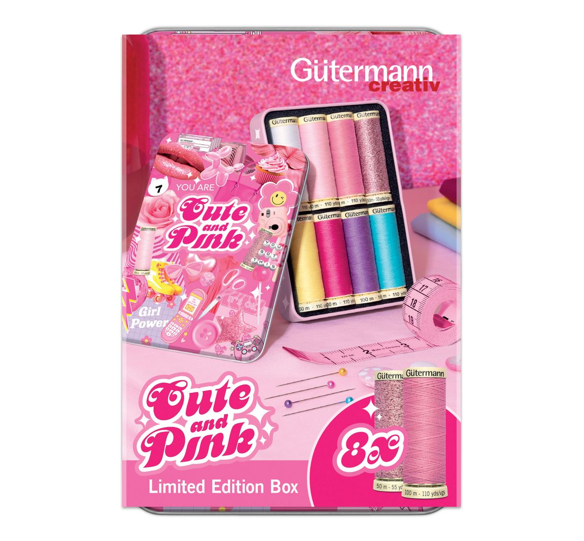 Gütermann Cute and Pink-Box, 8 Spulen