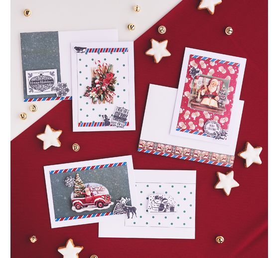Stanzformen- und Stempel-Set „Happy Holidays“