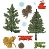 Sizzix Stanzschablone und Clear Stamps "Pine Holidays by 49 and Market"