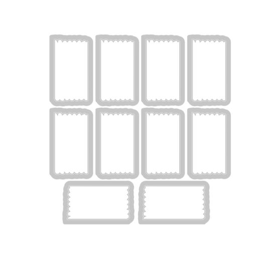 Sizzix Stanzschablone und Clear Stamps "Tab Stamp Alpha by 49 and Market"