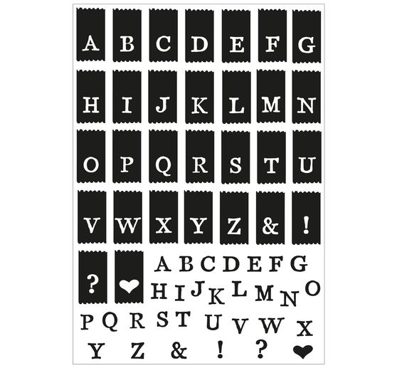 Sizzix Stanzschablone und Clear Stamps "Tab Stamp Alpha by 49 and Market"