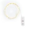 Micro-LED-Lichterkette, mit Timer, goldfarbener Draht, 20 LEDs