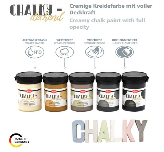 Viva Decor Chalky deckend "Klassisch", 5er-Set
