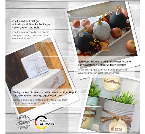 Viva Decor Chalky deckend "Klassisch", 5er-Set