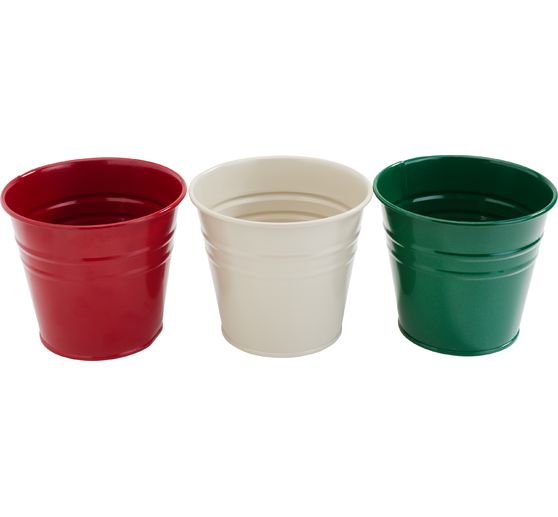 Zink Pflanzentopf, 3er Set