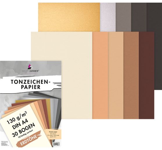 Tonpapier-Sortierung "Erdtöne"