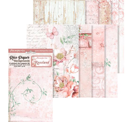 Motif straw silk backgrounds "Roseland"