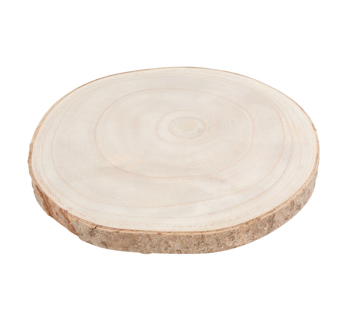 Holz Dekoplatte mit Rinde, auf Füßen, natur