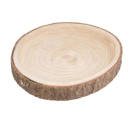 Schwarten Dekoschale, flach, natur