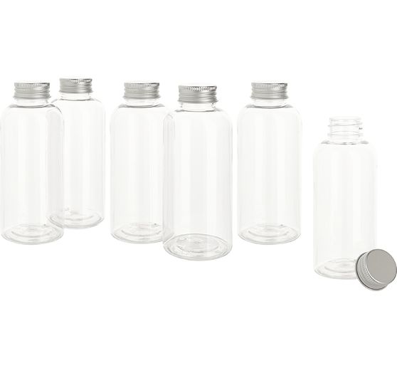 VBS Kunststoff-Flasche mit Schraubdeckel, 6 Stück