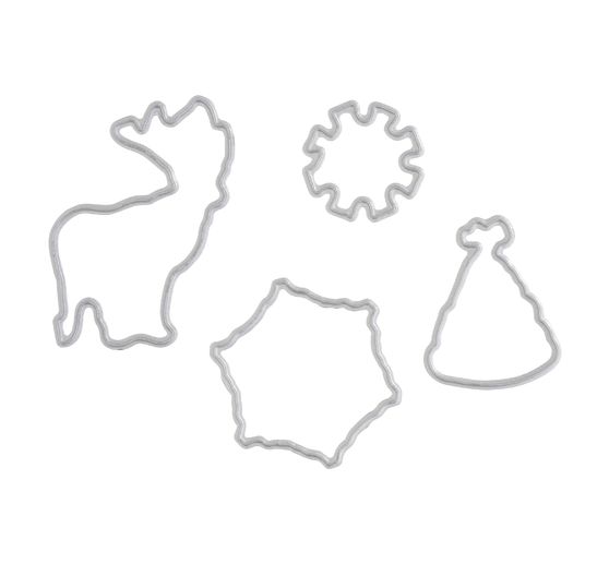 Stanzformen- und Stempel-Set „Happy Holidays“