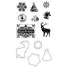 Punching forms and stamp set "Happy Holidays"