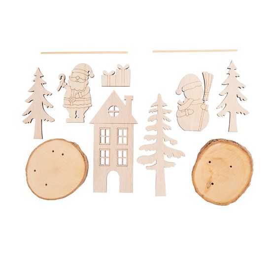 VBS Holz-Steckmotiv "Santa & Snowy"