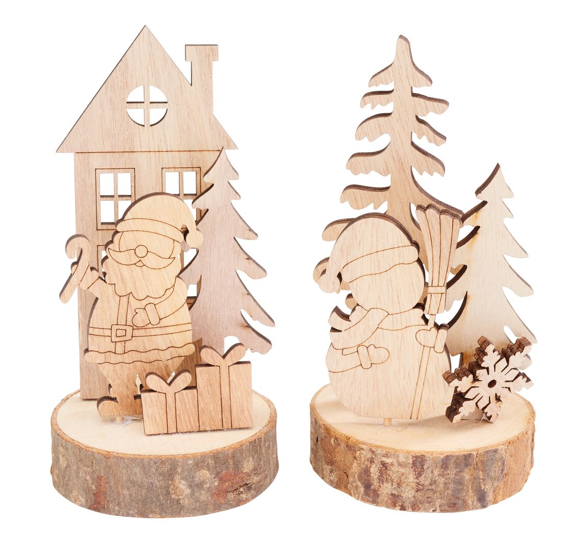 VBS Holz-Steckmotiv "Santa & Snowy"