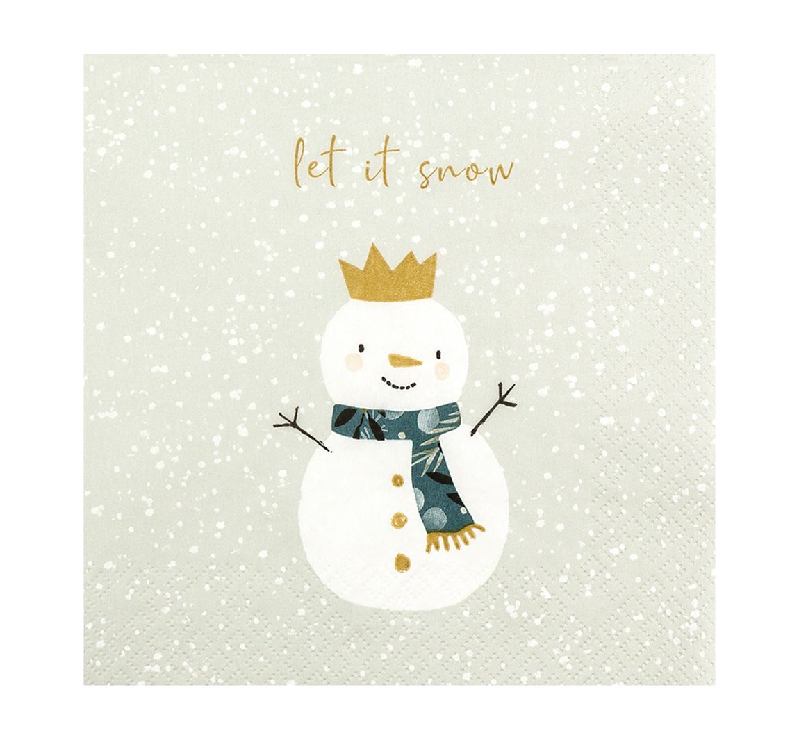 Serviette "Snowman King"