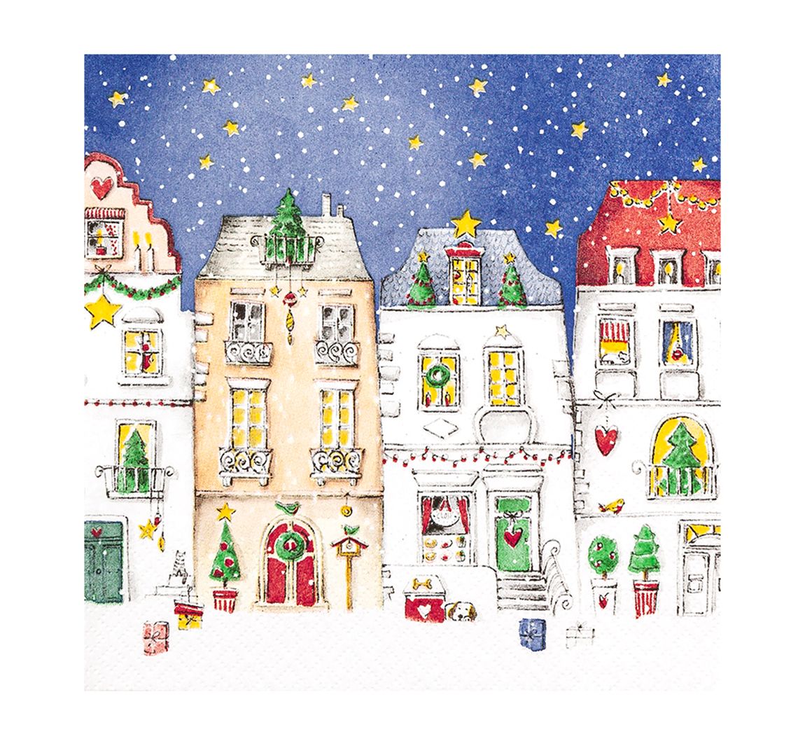 Serviette "Winter Village"