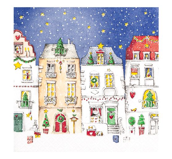 Serviette "Winter Village"