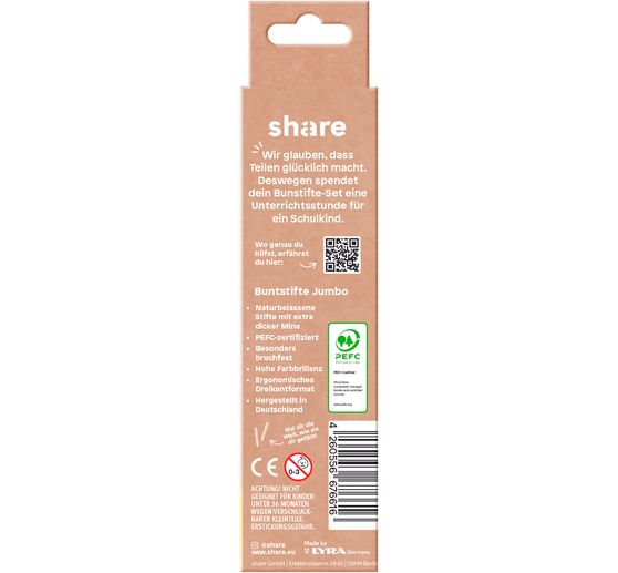 share Buntstift Jumbo, 5er-Set