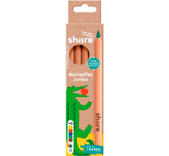 share Buntstift Jumbo, 5er-Set