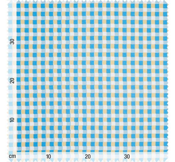 Baumwoll-Stoff "Karo-Blau" Acryl beschichtet