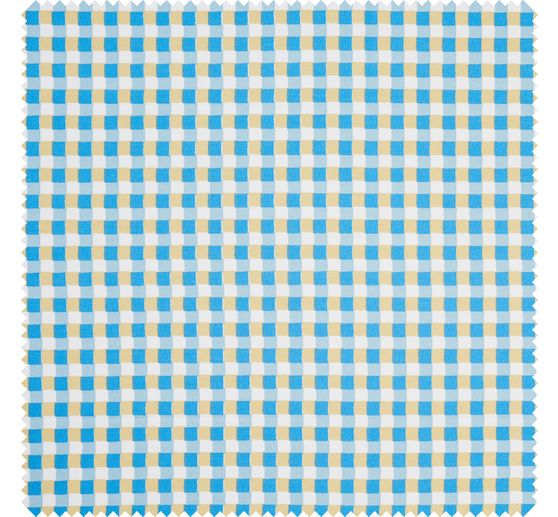 Baumwoll-Stoff "Karo-Blau" Acryl beschichtet