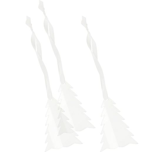 Acrylanhänger "Tannenbaum" mit Band, 3er-Set