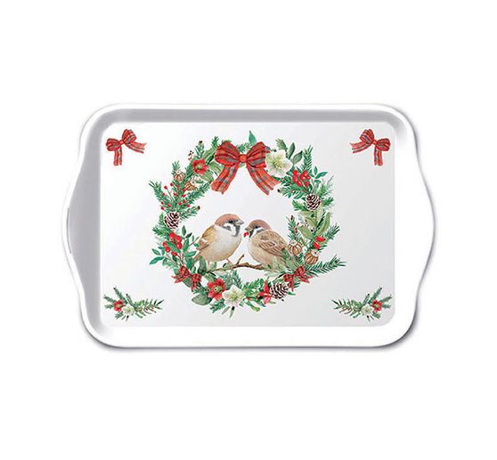Napkin "Sparrows in a wreath"