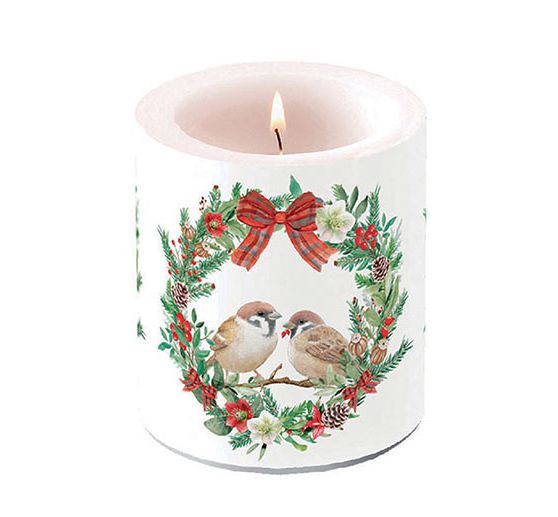 Napkin "Sparrows in a wreath"