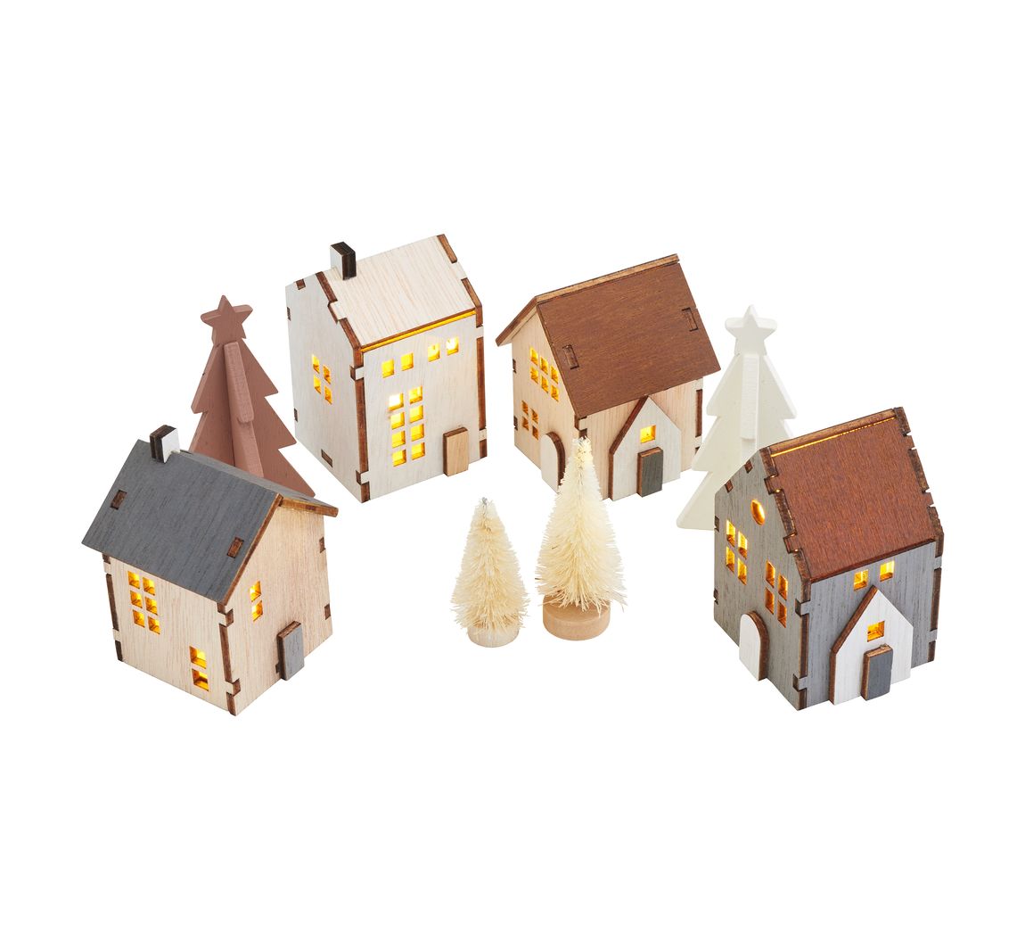 VBS Holzhäuschen Szene, beleuchtet, 8 Teile